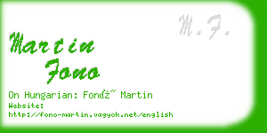 martin fono business card